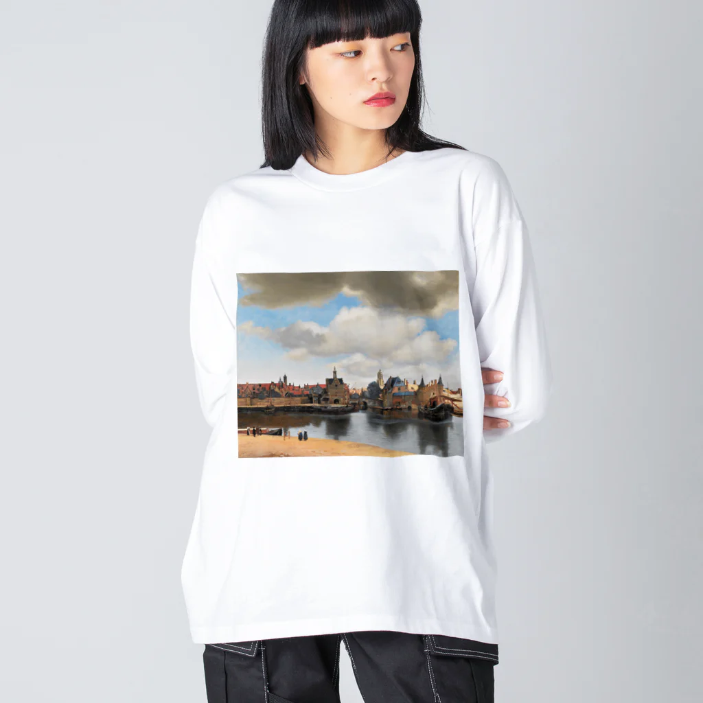 世界美術商店のデルフト眺望 / View of Delft ビッグシルエットロングスリーブTシャツ