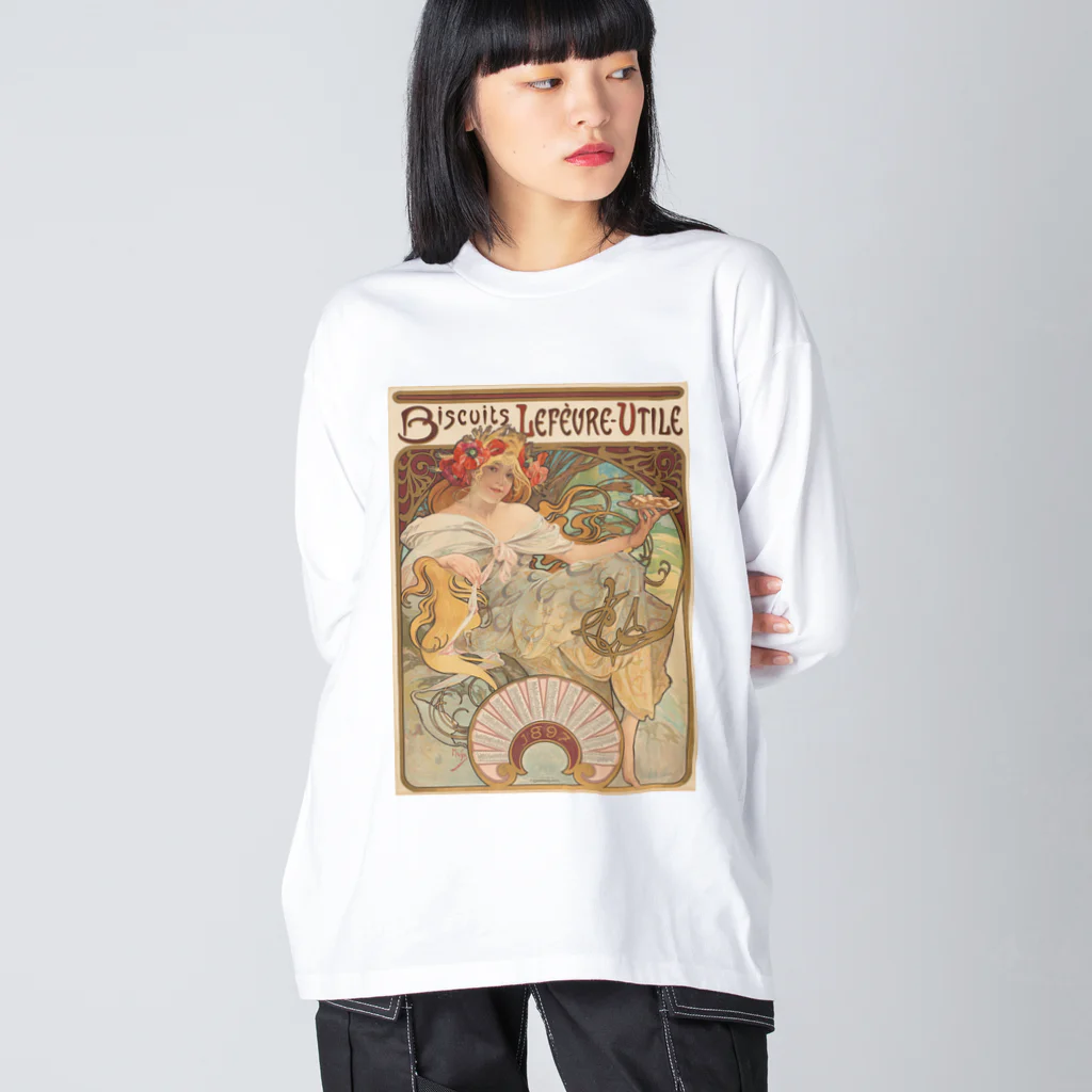 世界美術商店のルフェーヴル=ユティル・ビスケット / Biscuits Lefèvre-Utile ビッグシルエットロングスリーブTシャツ