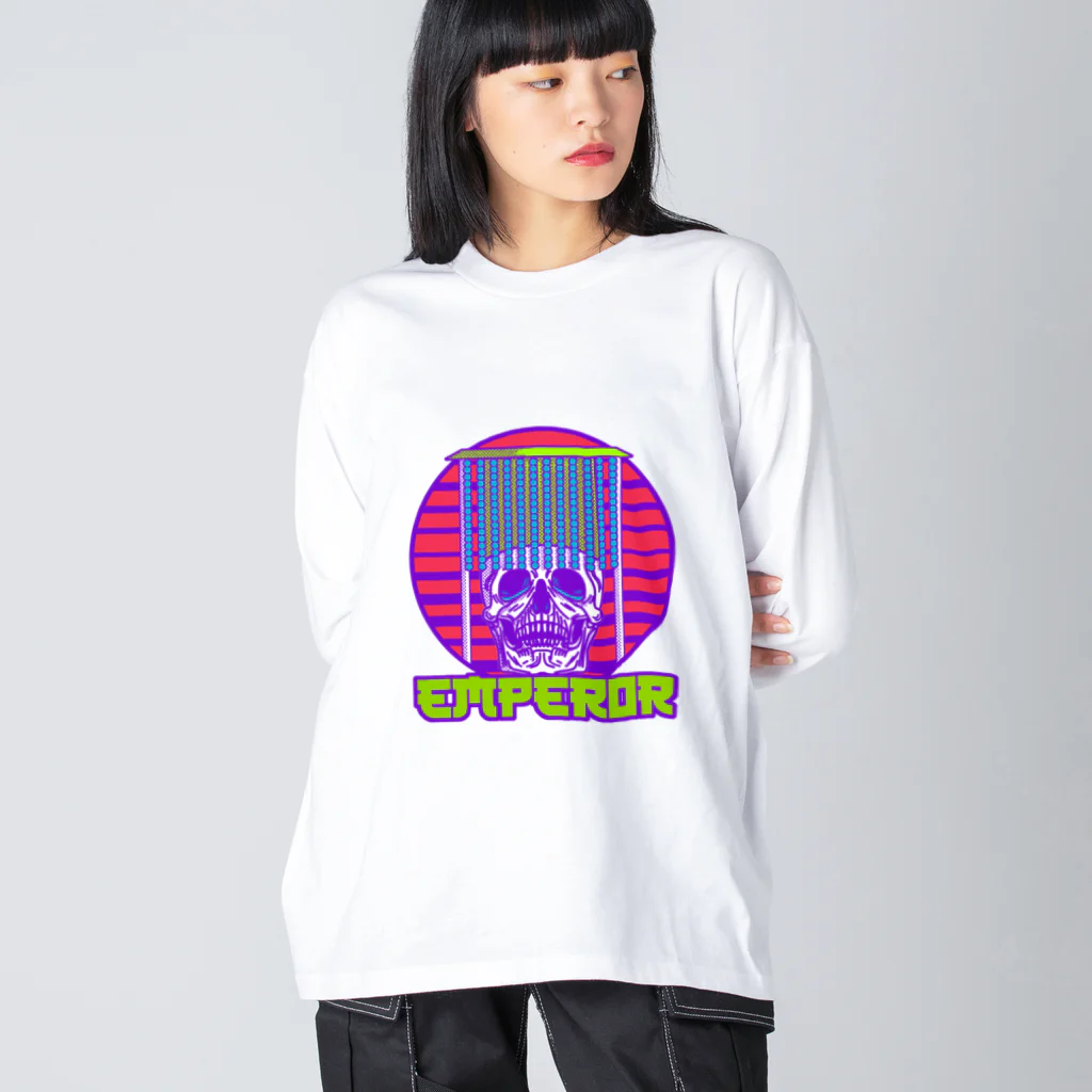 中華呪術堂（チャイナマジックホール）の【前面】skeleton emperor Big Long Sleeve T-Shirt