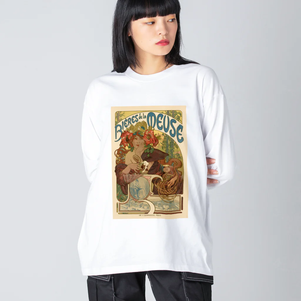 世界美術商店のムース川のビール / Beer of the Meuse Big Long Sleeve T-Shirt