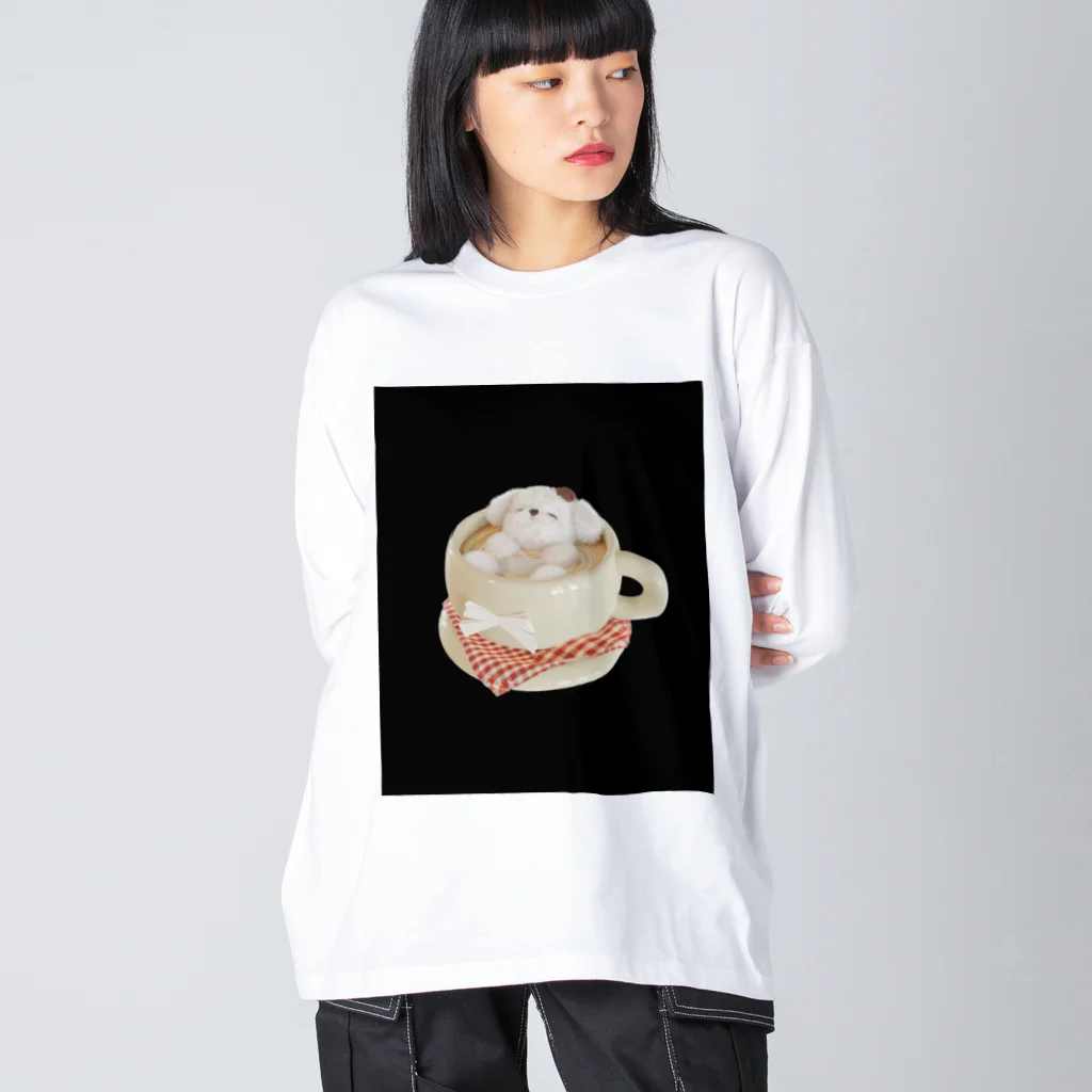 みにゆん　ねこのBathing puppy Big Long Sleeve T-Shirt