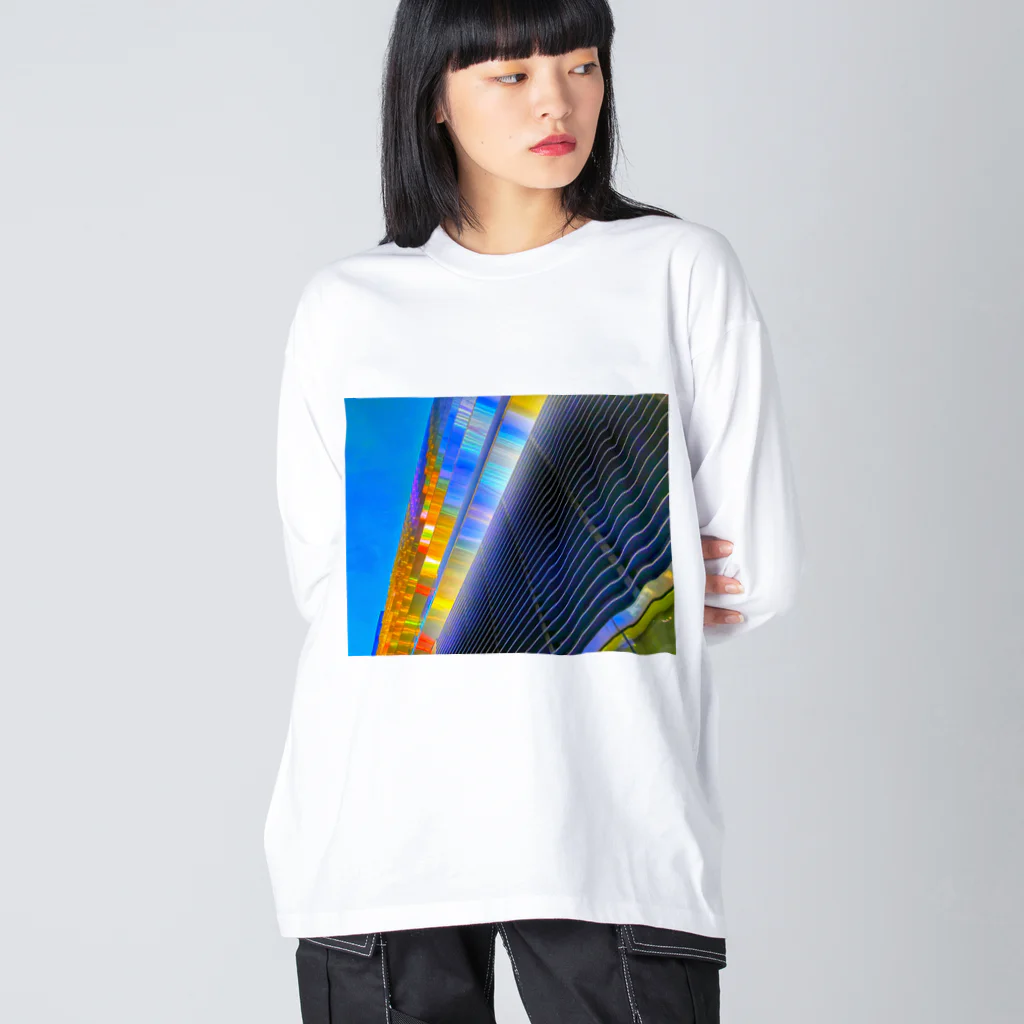 tokyo_a_wの中央区の空 ビッグシルエットロングスリーブTシャツ