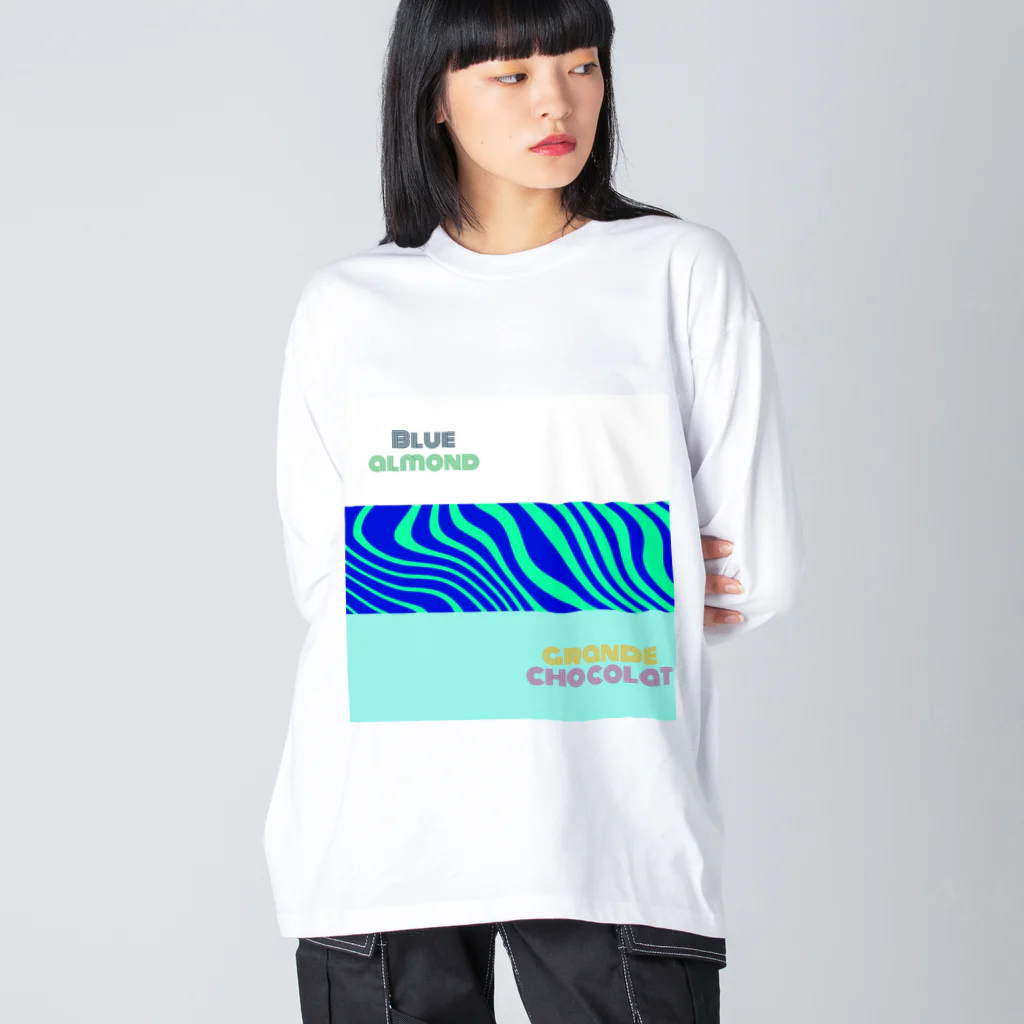 小柴屋さん(あどべ専士)のBlue almond & grande chocolat ver.1 Big Long Sleeve T-Shirt