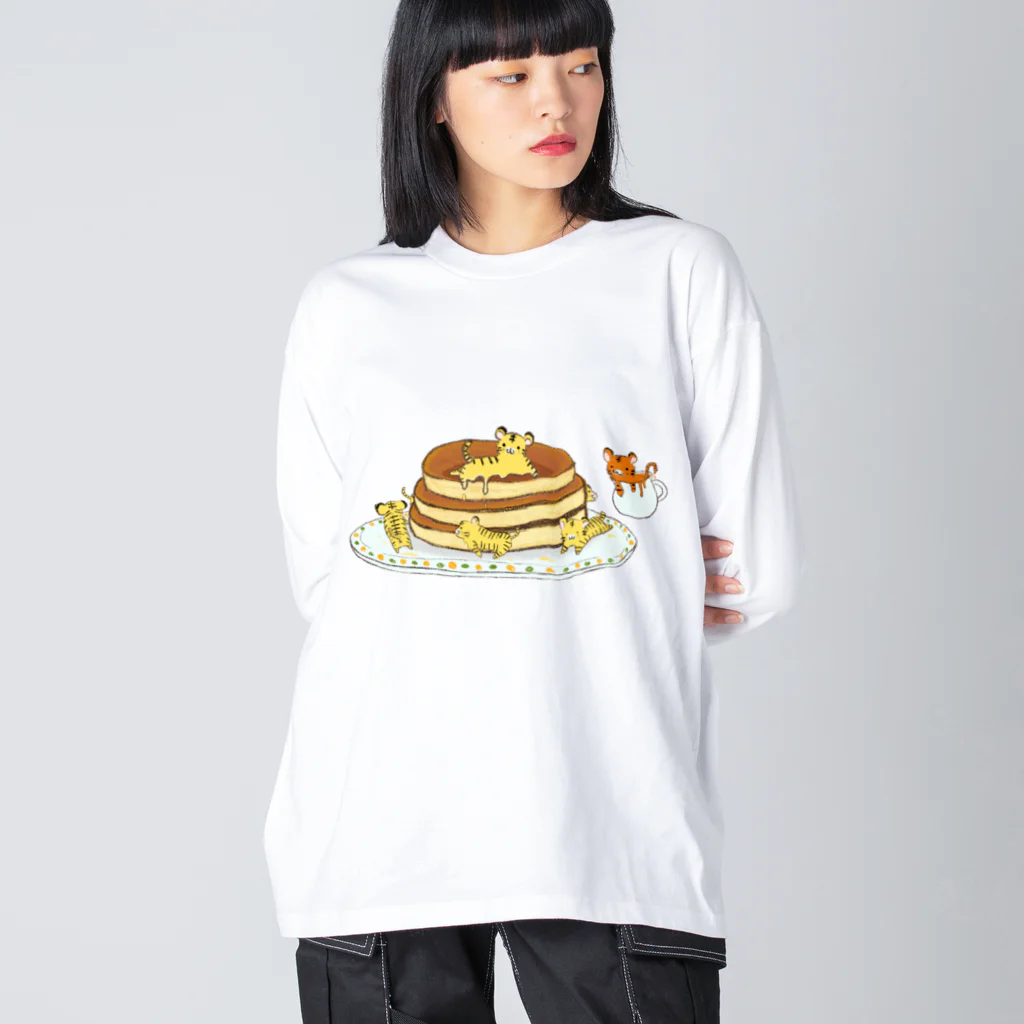 ぎみの溶けタイガーwithパンケーキ Big Long Sleeve T-Shirt