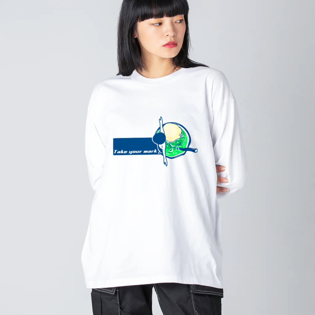 ari designの水泳、飛び込み、クリームソーダ！ Big Long Sleeve T-Shirt