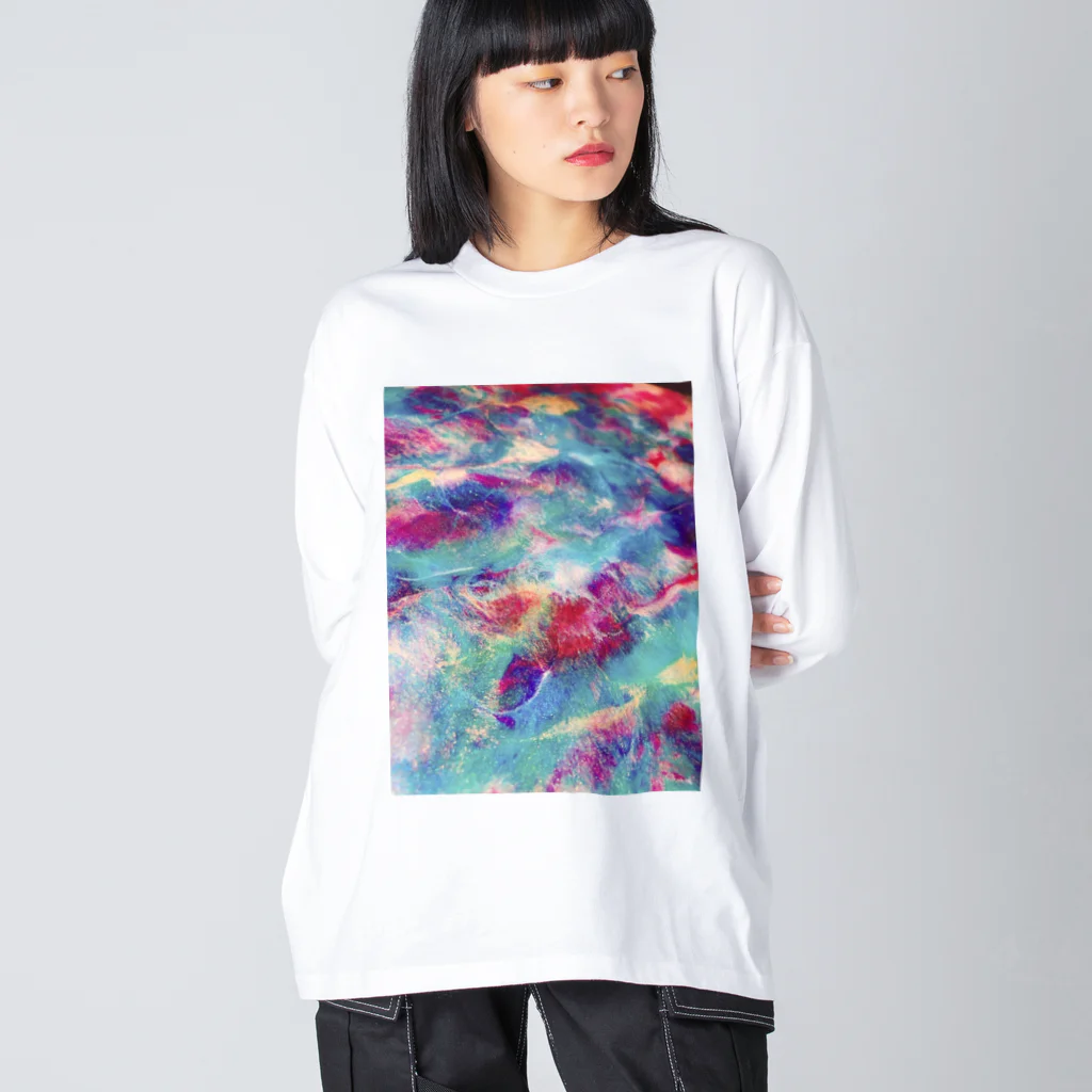 【抽象画】melty moon【フルイドアート】の瞼彩 Big Long Sleeve T-Shirt