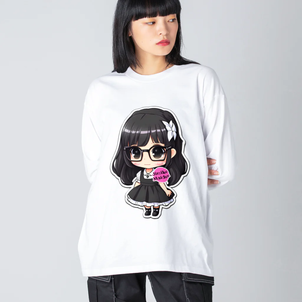 Jimiko Maiden (ジミコメイデン)の【Jimiko Maiden】メイド地味子さん Big Long Sleeve T-Shirt