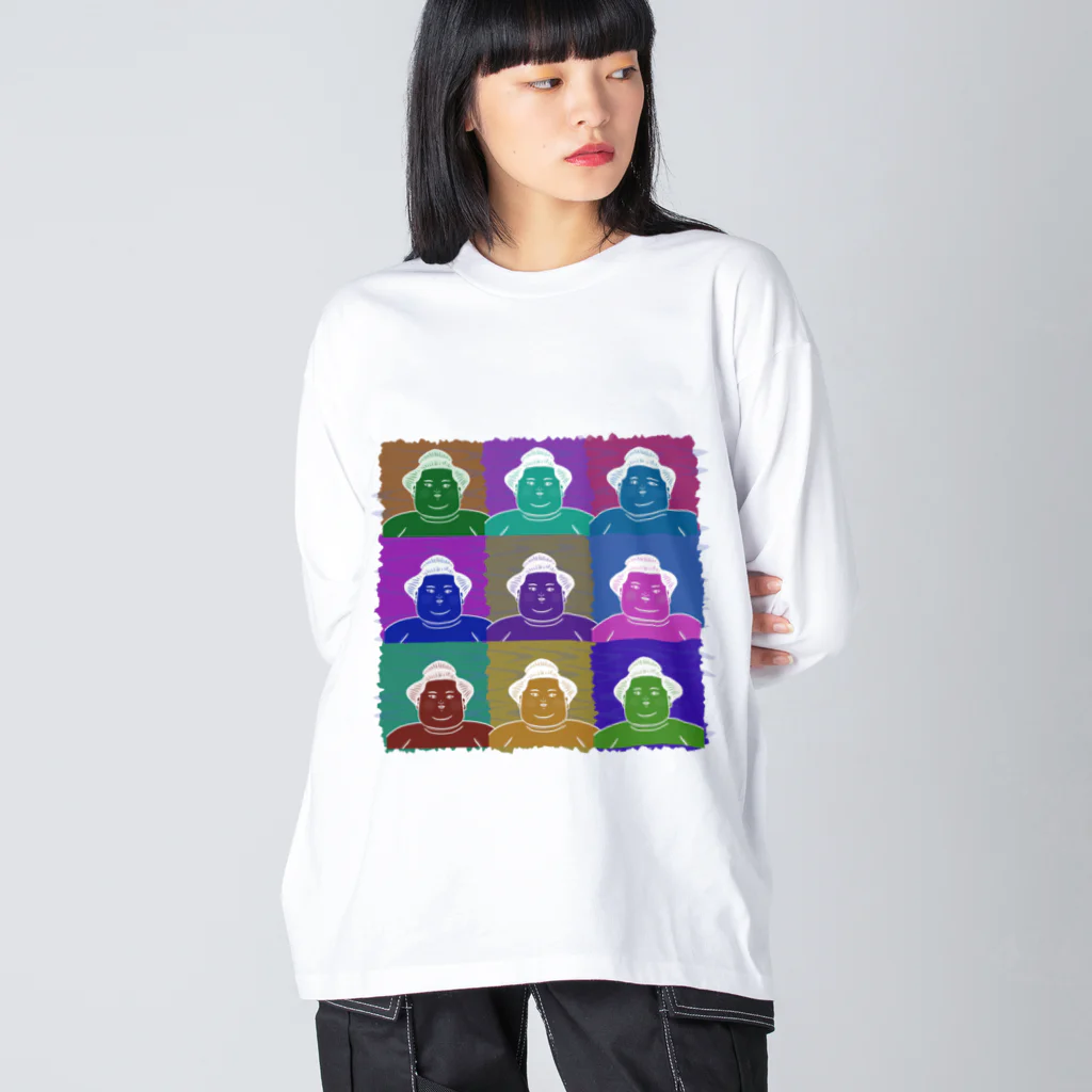 Heiwa_AriのSUMO WRESTLER (multicolor) ビッグシルエットロングスリーブTシャツ