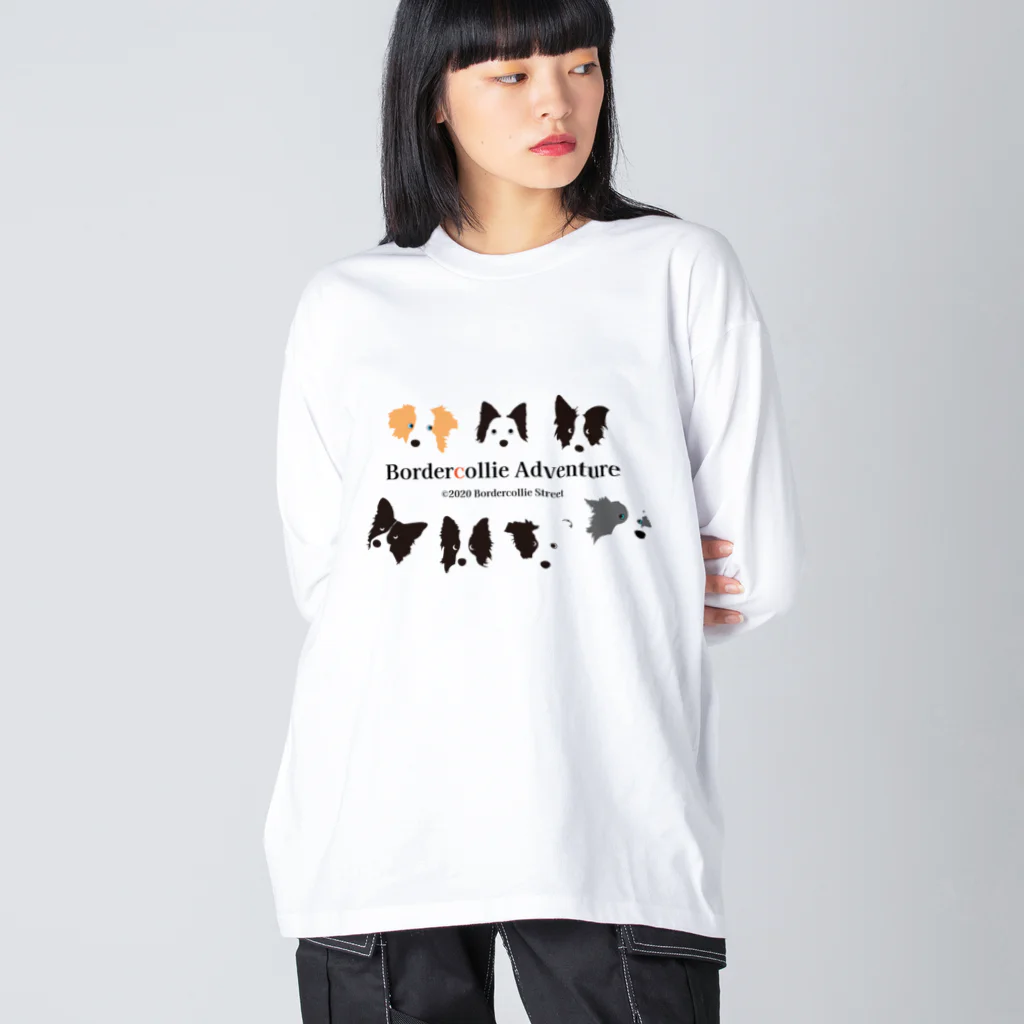 Bordercollie Streetの7 Border Collies-1 Big Long Sleeve T-Shirt