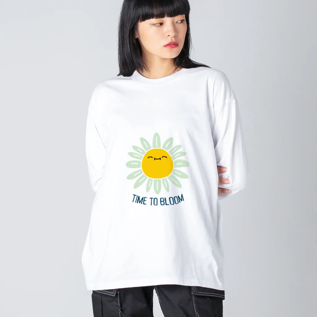 jamfish_goodiesのお花SMILE Big Long Sleeve T-Shirt