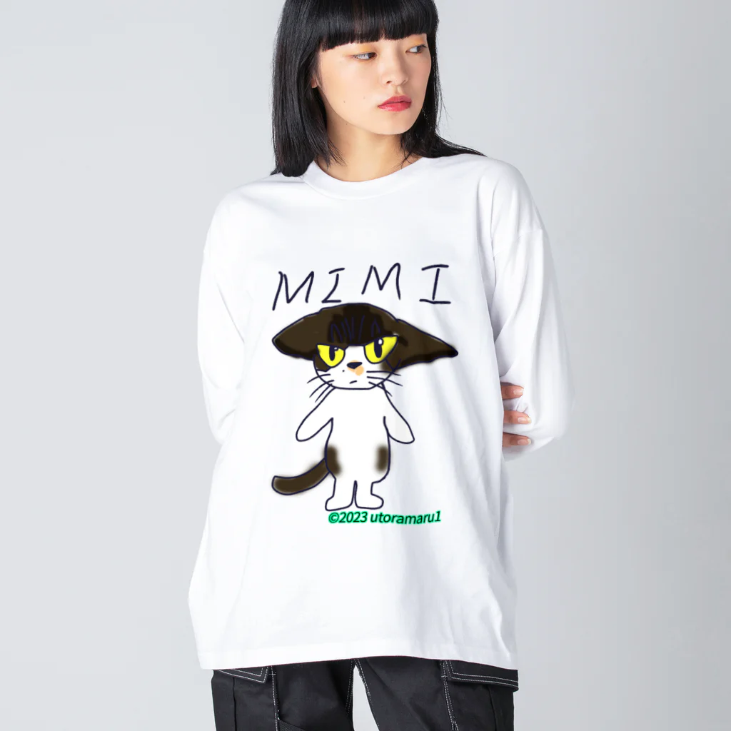 宇寅。のイカ耳にゃんこ Big Long Sleeve T-Shirt