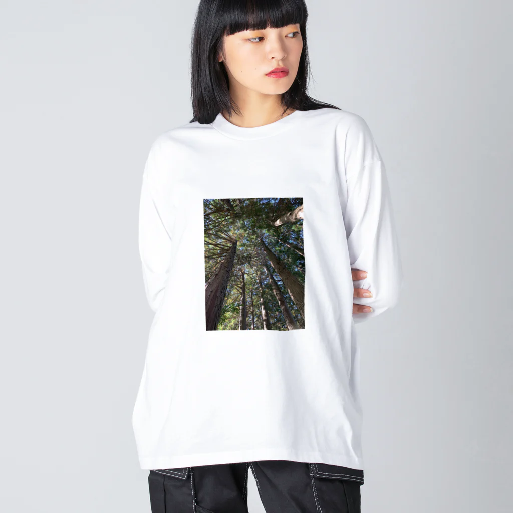 FIRE FLYのお山の木々 ビッグシルエットロングスリーブTシャツ