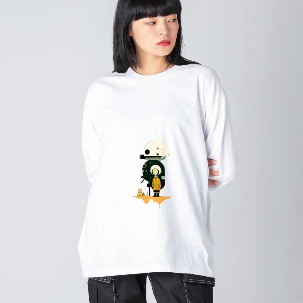 feistyIRISHの猫とエイリアン Big Long Sleeve T-Shirt