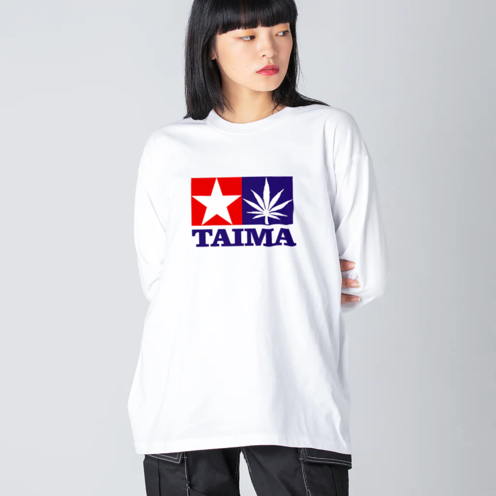 おもしろいTシャツ屋さんのTAIMA 大麻 大麻草 マリファナ cannabis marijuana ビッグシルエットロングスリーブTシャツ