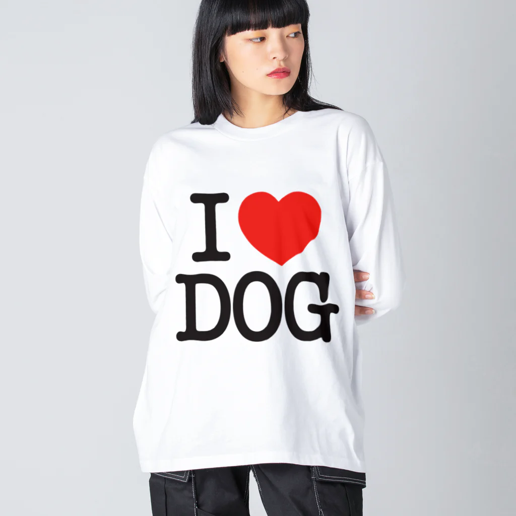 I LOVE SHOPのI LOVE DOG-アイラブドッグ- Big Long Sleeve T-Shirt