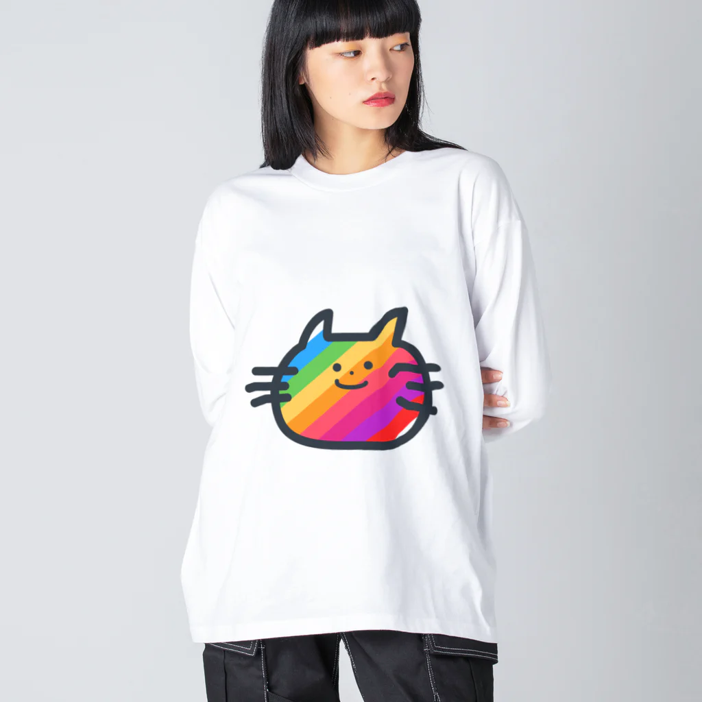 キャサリン@ねこやのすーぱーねこ！！！ ビッグシルエットロングスリーブTシャツ