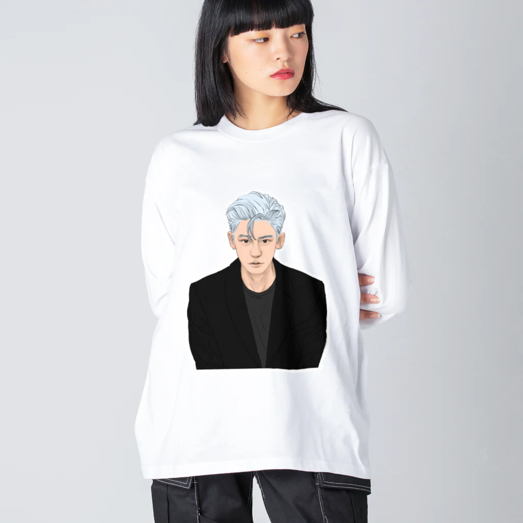 Hoai.art.jpのEXO PARK CHANYEOL fanart  ビッグシルエットロングスリーブTシャツ