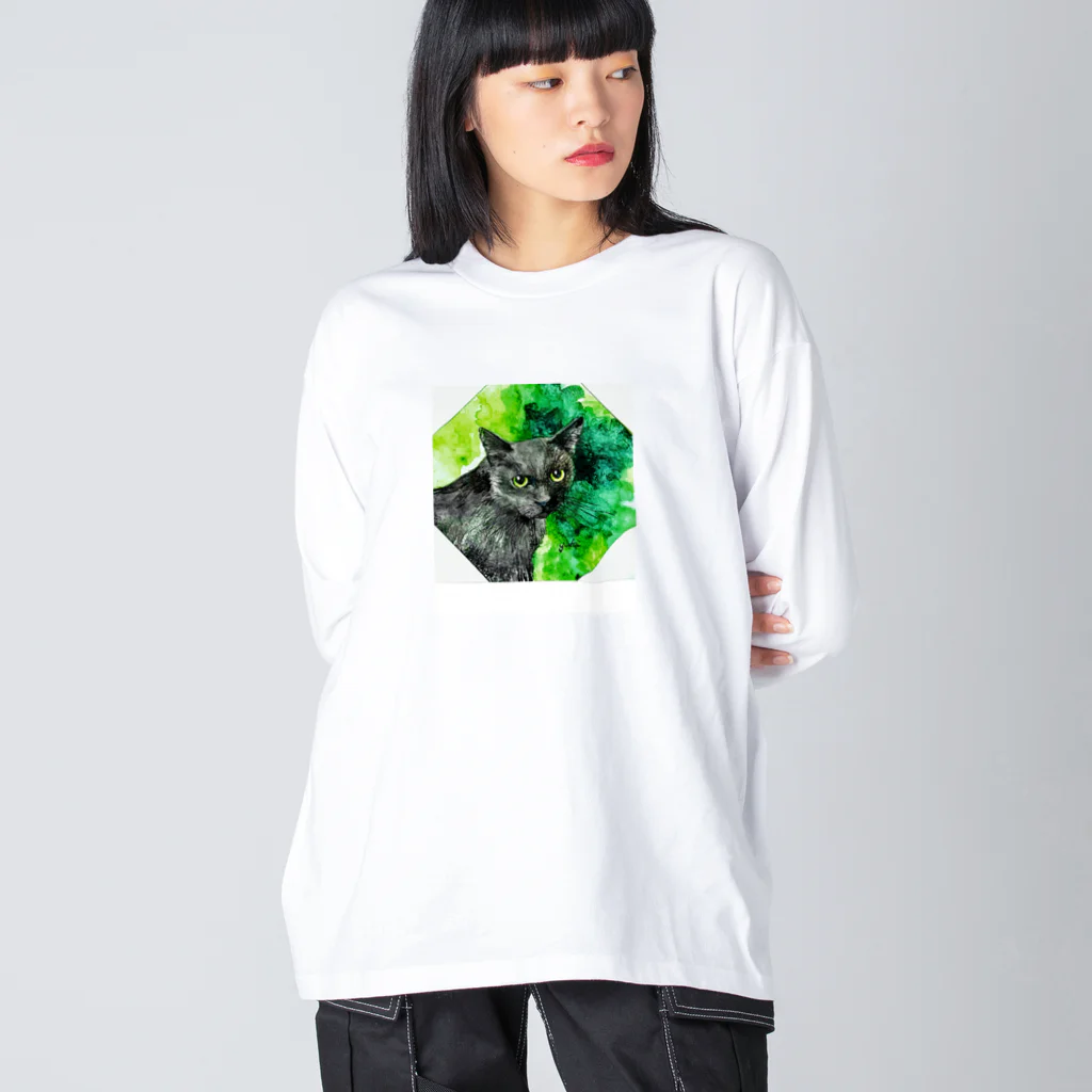 NEKONEEの黒恵 Big Long Sleeve T-Shirt