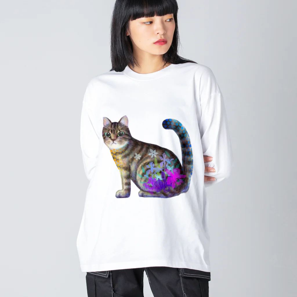 yucca-ticcaの猫 キジトラ Big Long Sleeve T-Shirt