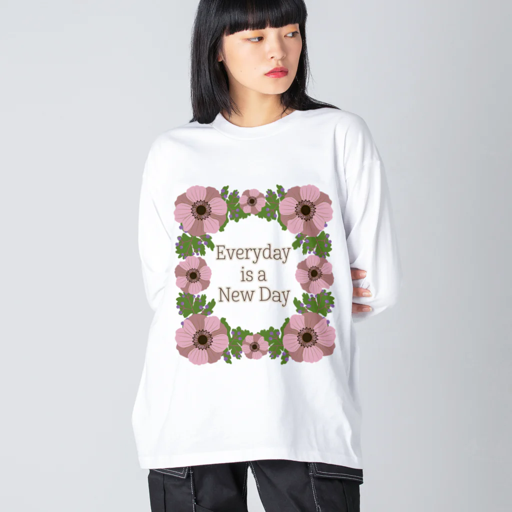 HeartToMeのシャビーシックなアネモネのフレーム Big Long Sleeve T-Shirt