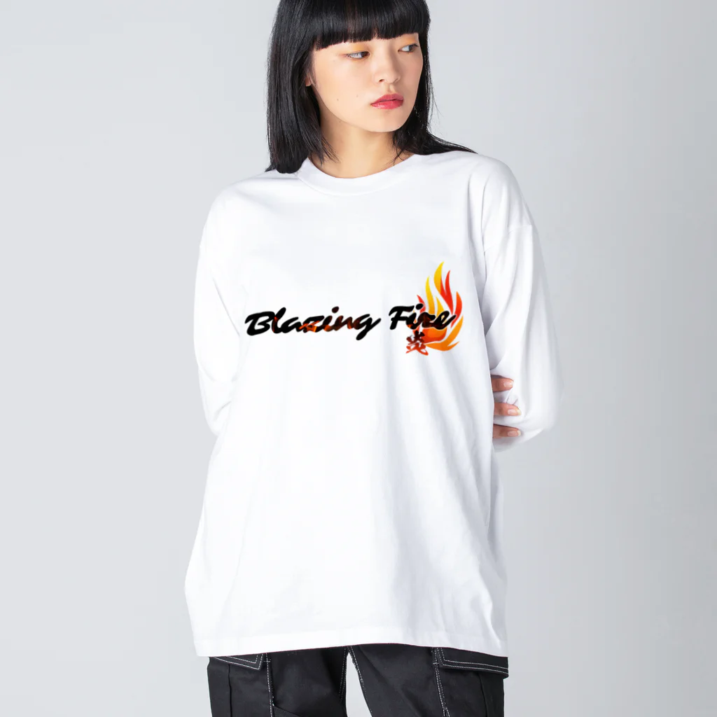 ArayashikI_Japanの炎-Blazing Fire-【淡色系アパレル】 ビッグシルエットロングスリーブTシャツ