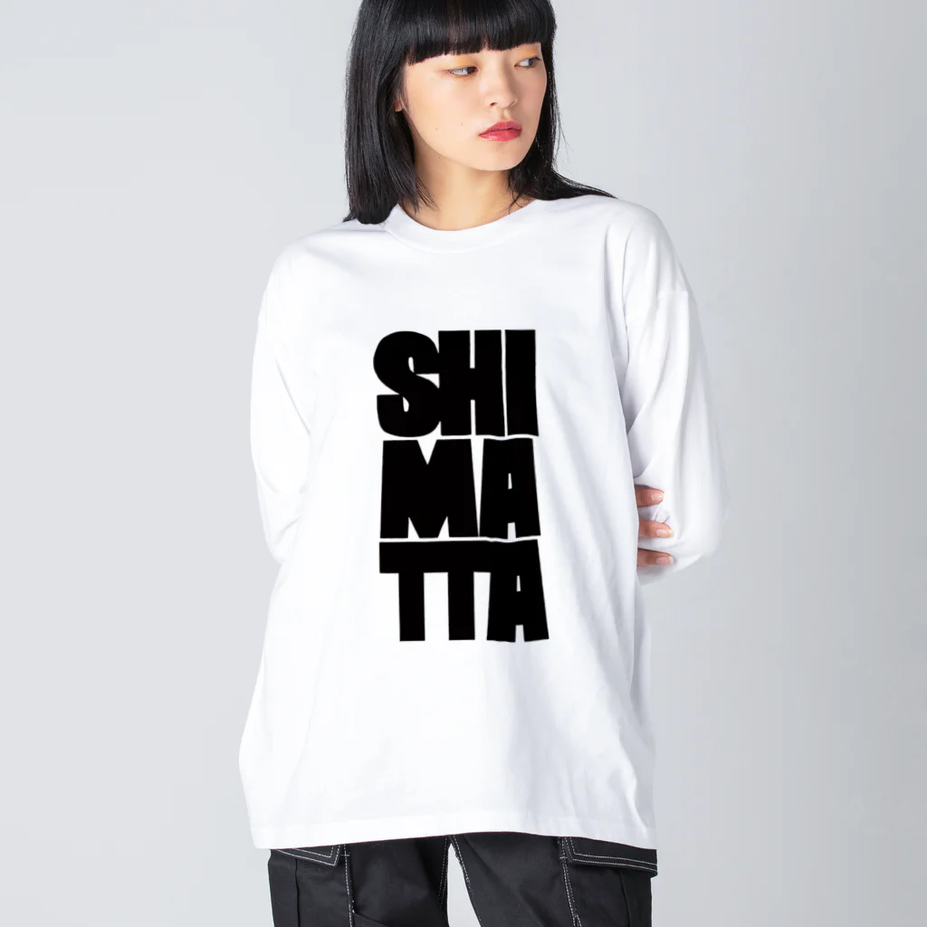 狭間商会のSHIMATTA black ビッグシルエットロングスリーブTシャツ