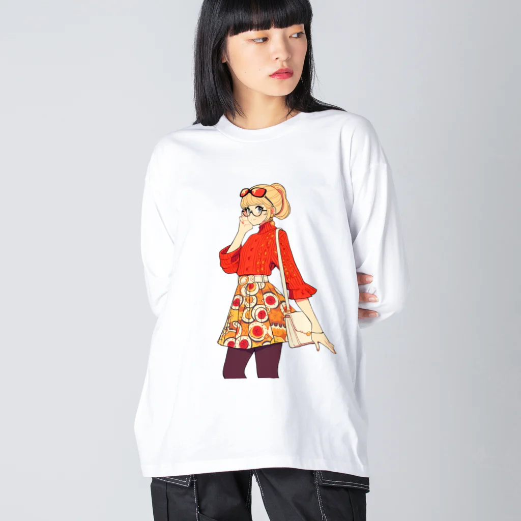 桜音ことこ企画の赤いスウィター Big Long Sleeve T-Shirt