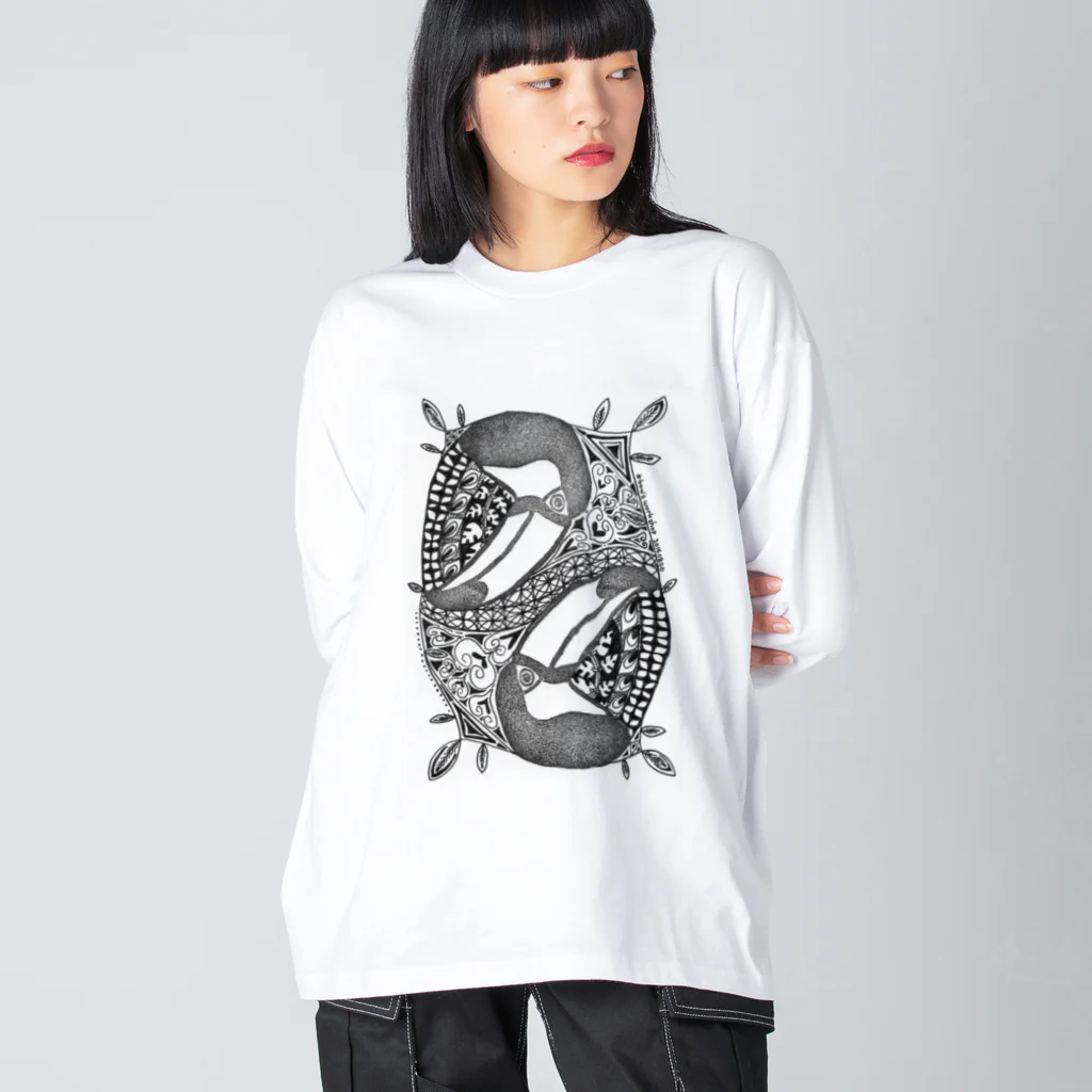 a-bow's workshop(あーぼぅズ ワークショップ)のオニオオハシ Big Long Sleeve T-Shirt