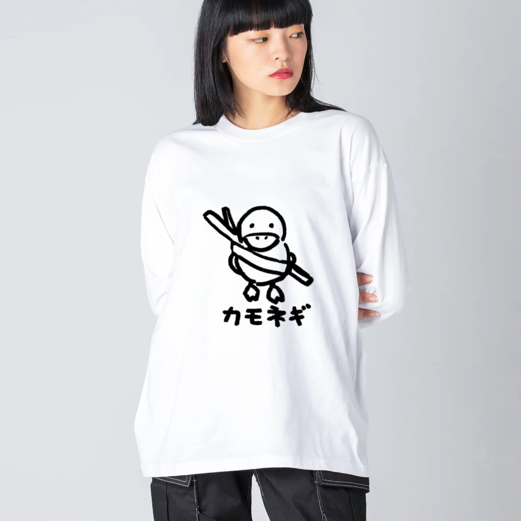 chicodeza by suzuriのただのカモネギ Big Long Sleeve T-Shirt