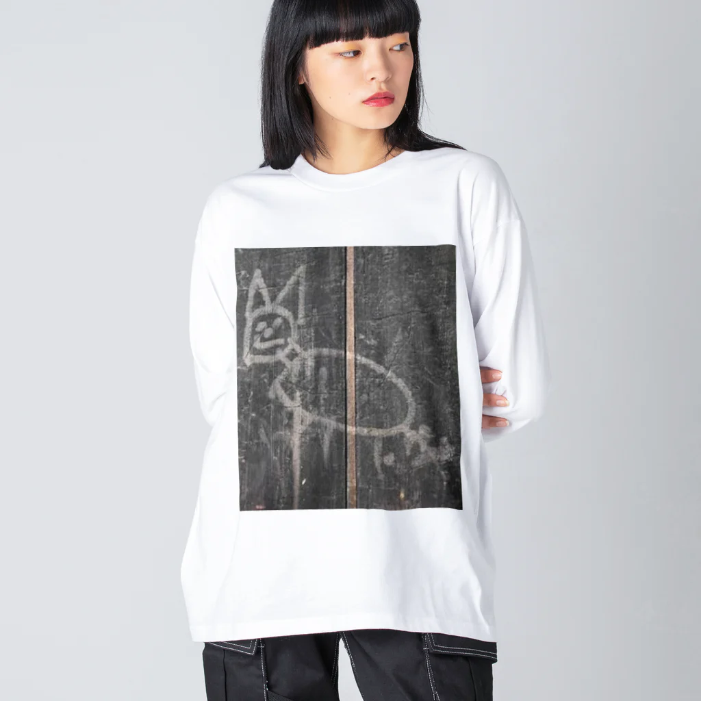 hyougemonoのotoshigaki-おりえんたるねこ ビッグシルエットロングスリーブTシャツ