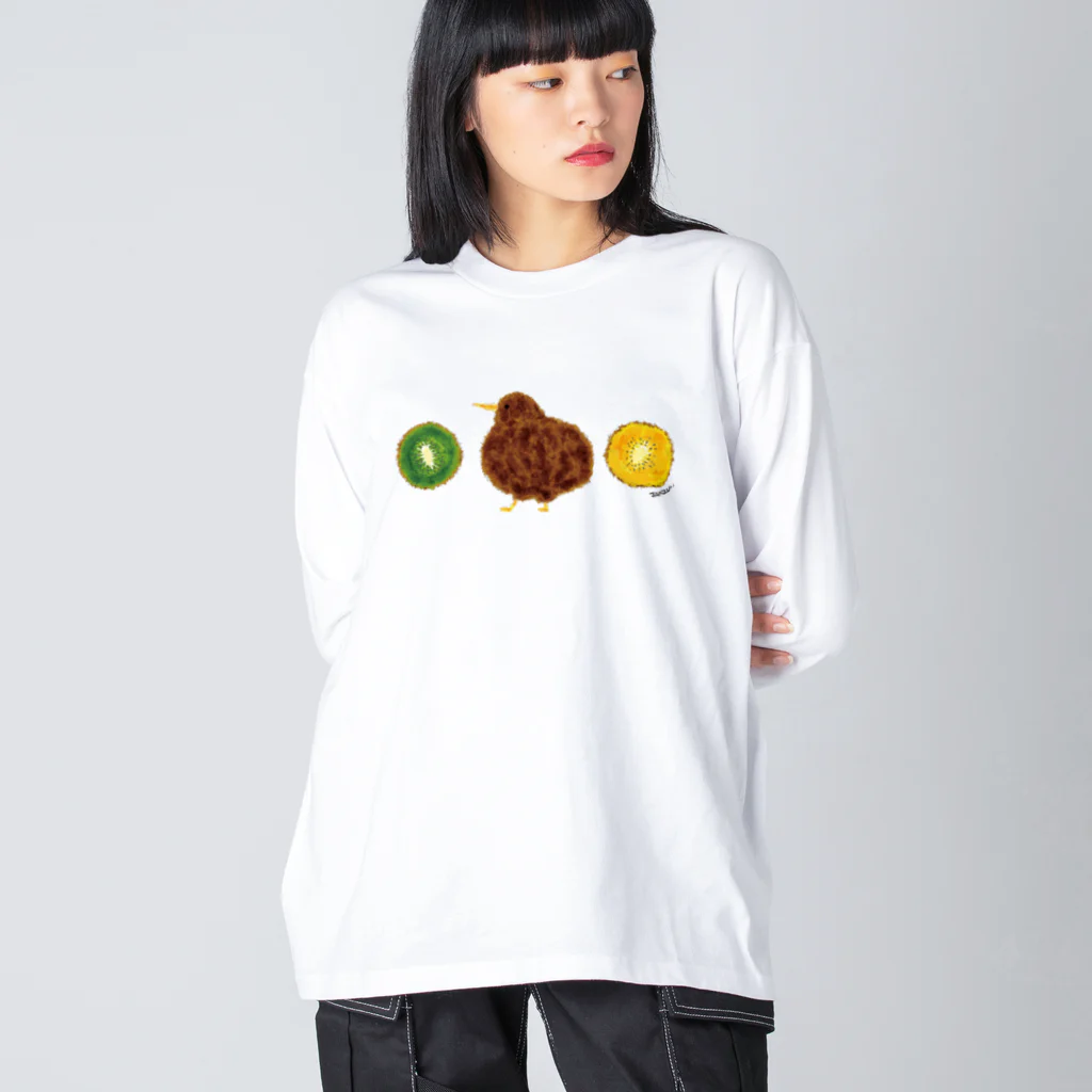 suisuiのキウイとキーウィ Big Long Sleeve T-Shirt