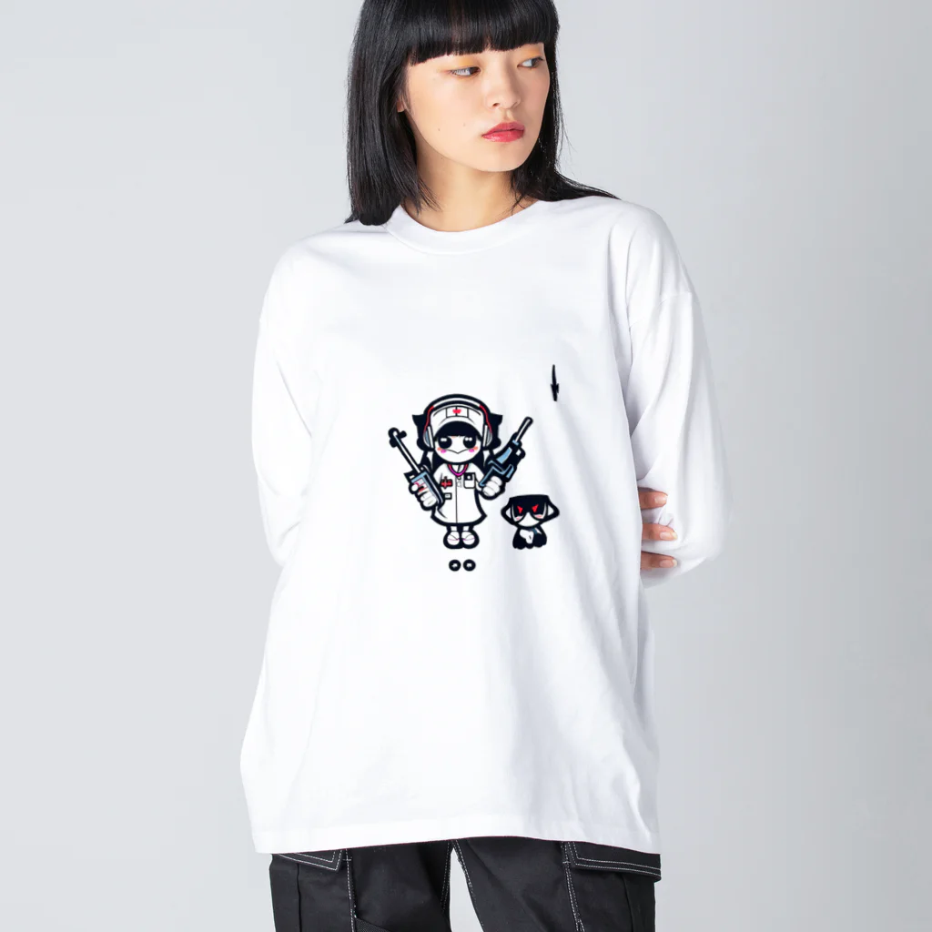 CuteCombatのCuteCombat_nurse(ナース)_ver.002 Big Long Sleeve T-Shirt