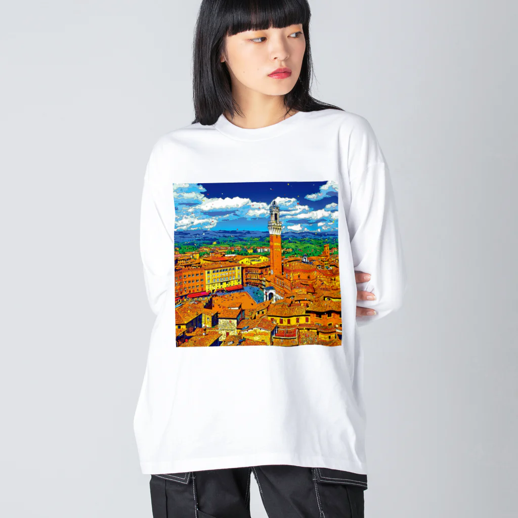 GALLERY misutawoのイタリア シエナの街並み ビッグシルエットロングスリーブTシャツ