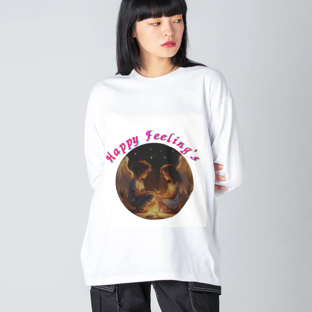 kiseki-kanshaの幸せになるアイテム Big Long Sleeve T-Shirt