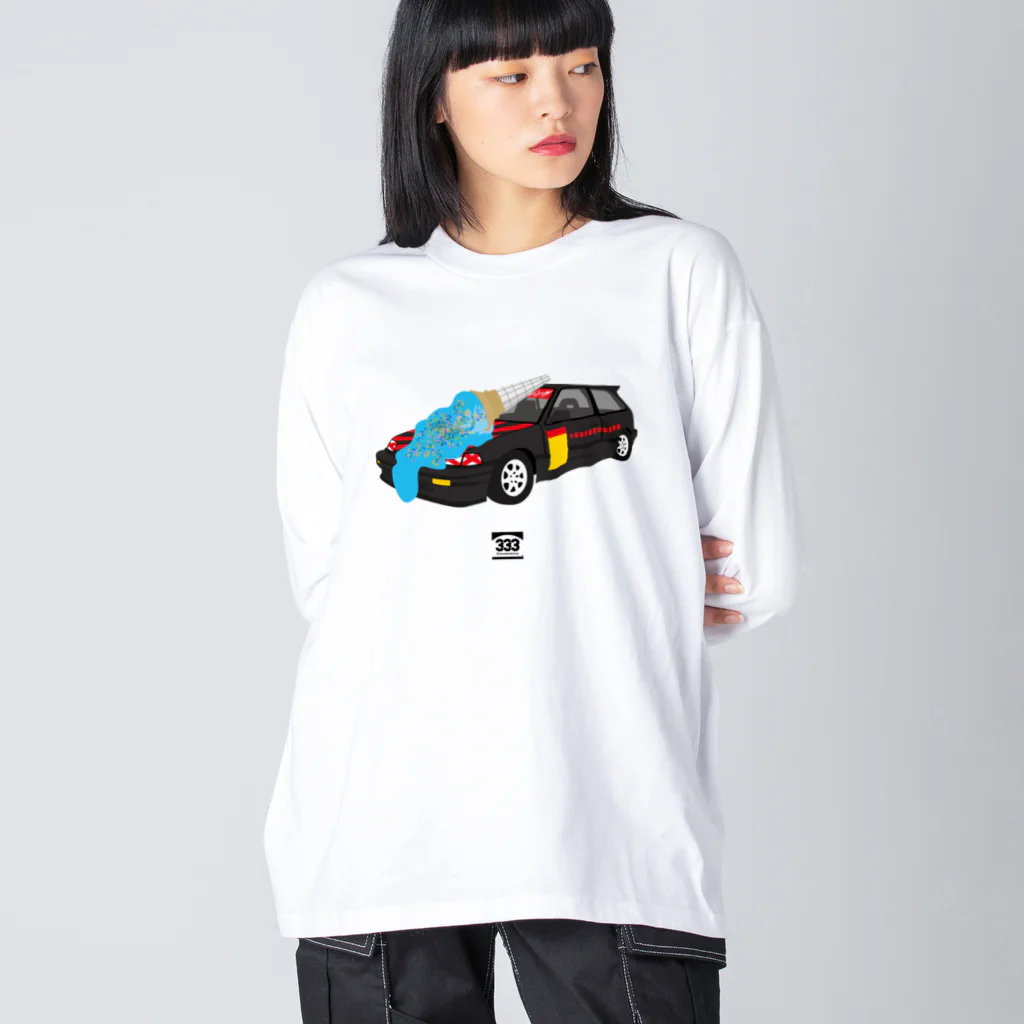 コンビニエンス333の旧車にアイス ビッグシルエットロングスリーブTシャツ