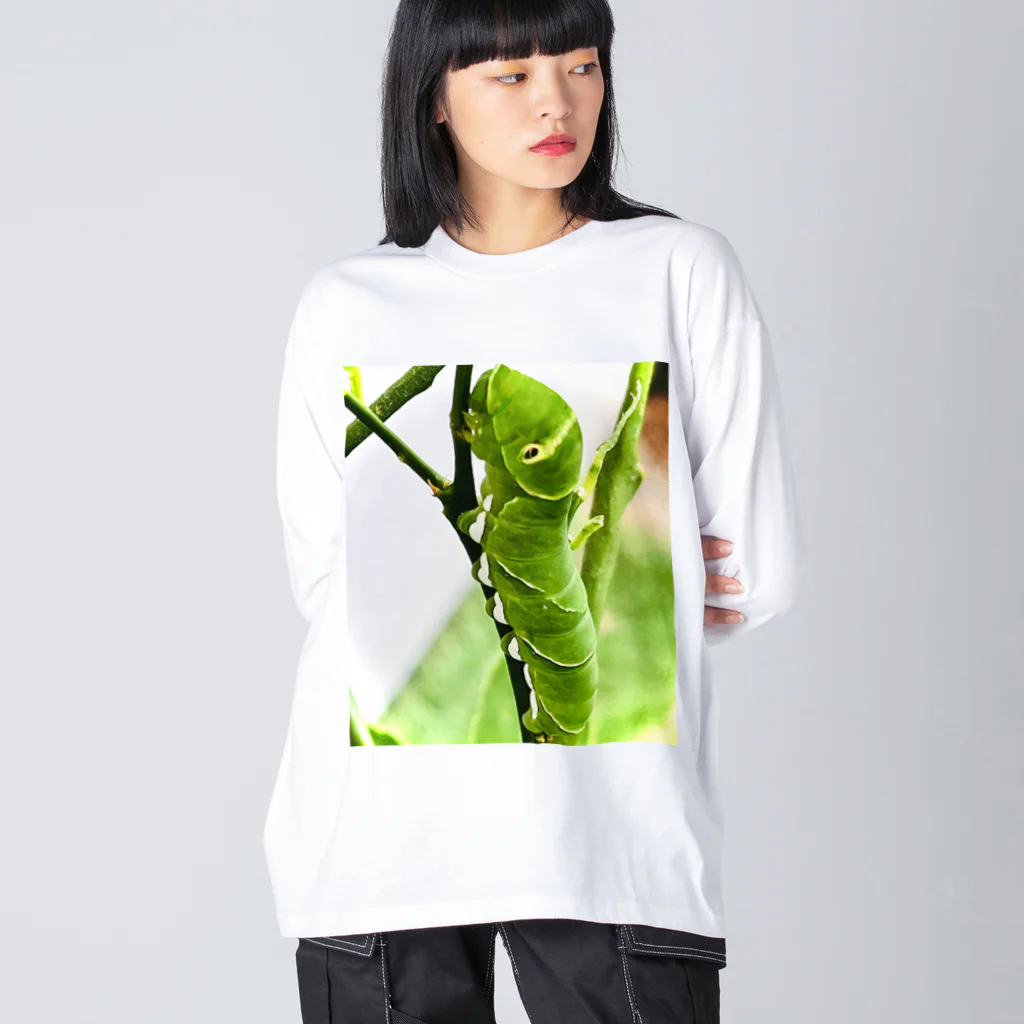 IMABURAIのキラキラ青虫 Big Long Sleeve T-Shirt