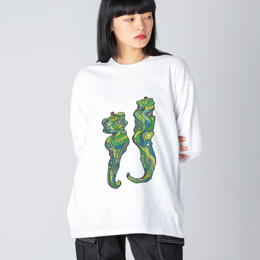 kana’s  collectionsの万願寺トウガラシ Big Long Sleeve T-Shirt