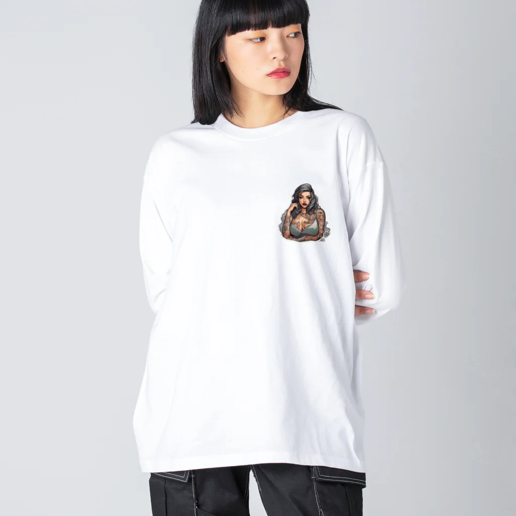 streetsnapのUrban Inked Chic、両面プリントロングTシャツ、期間限定 Big Long Sleeve T-Shirt