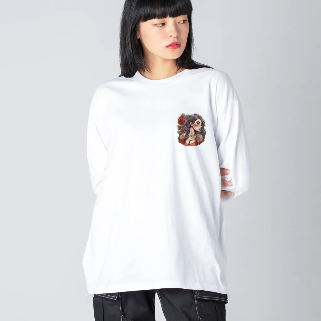 streetsnapのUrban Inked Chic、両面プリントロングTシャツ、期間限定 Big Long Sleeve T-Shirt