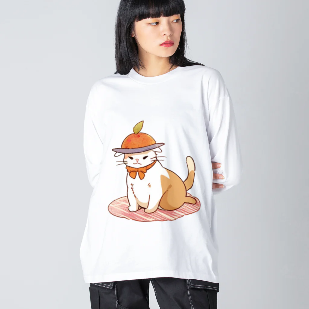 りーおすふぇんがりーのお腹ペコペコで具になっちゃったねこにゃん Big Long Sleeve T-Shirt