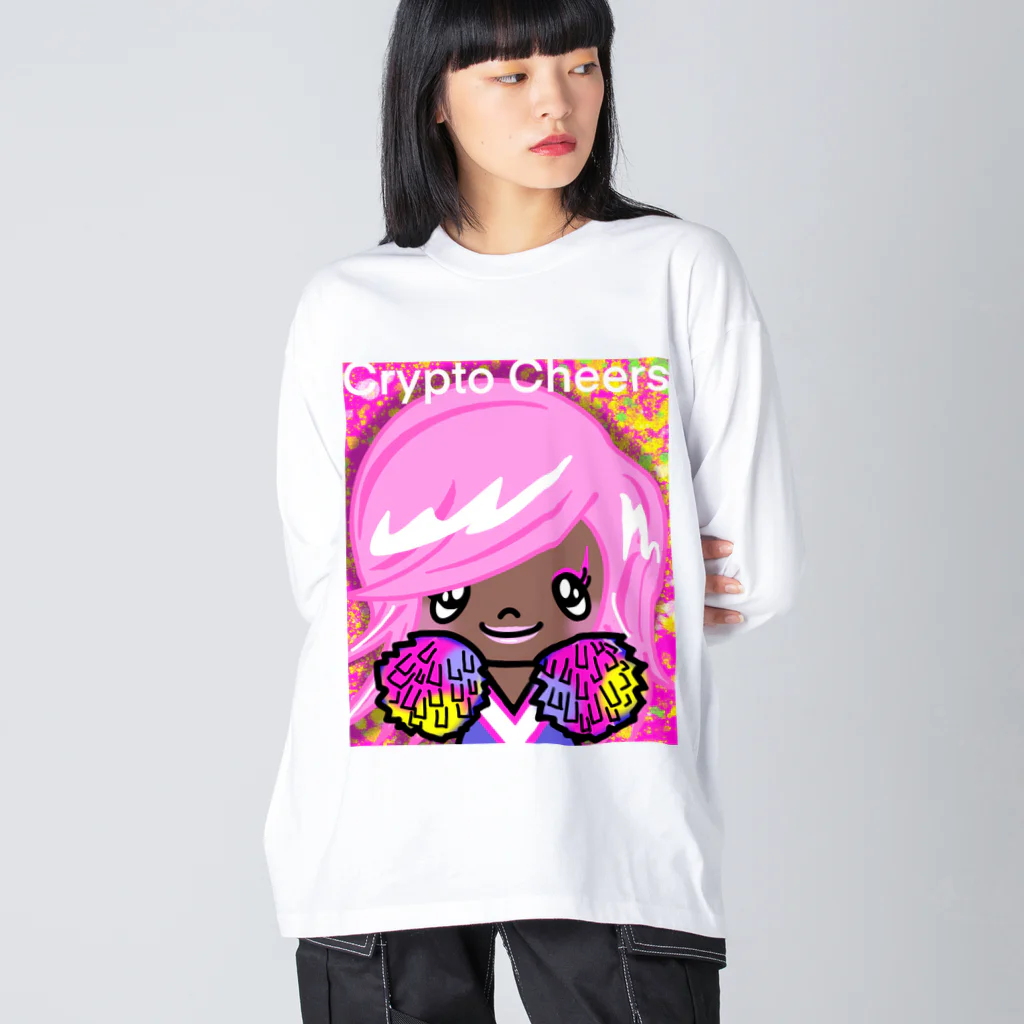 Link Creation online SHOPのCrypto Cheers１ ビッグシルエットロングスリーブTシャツ