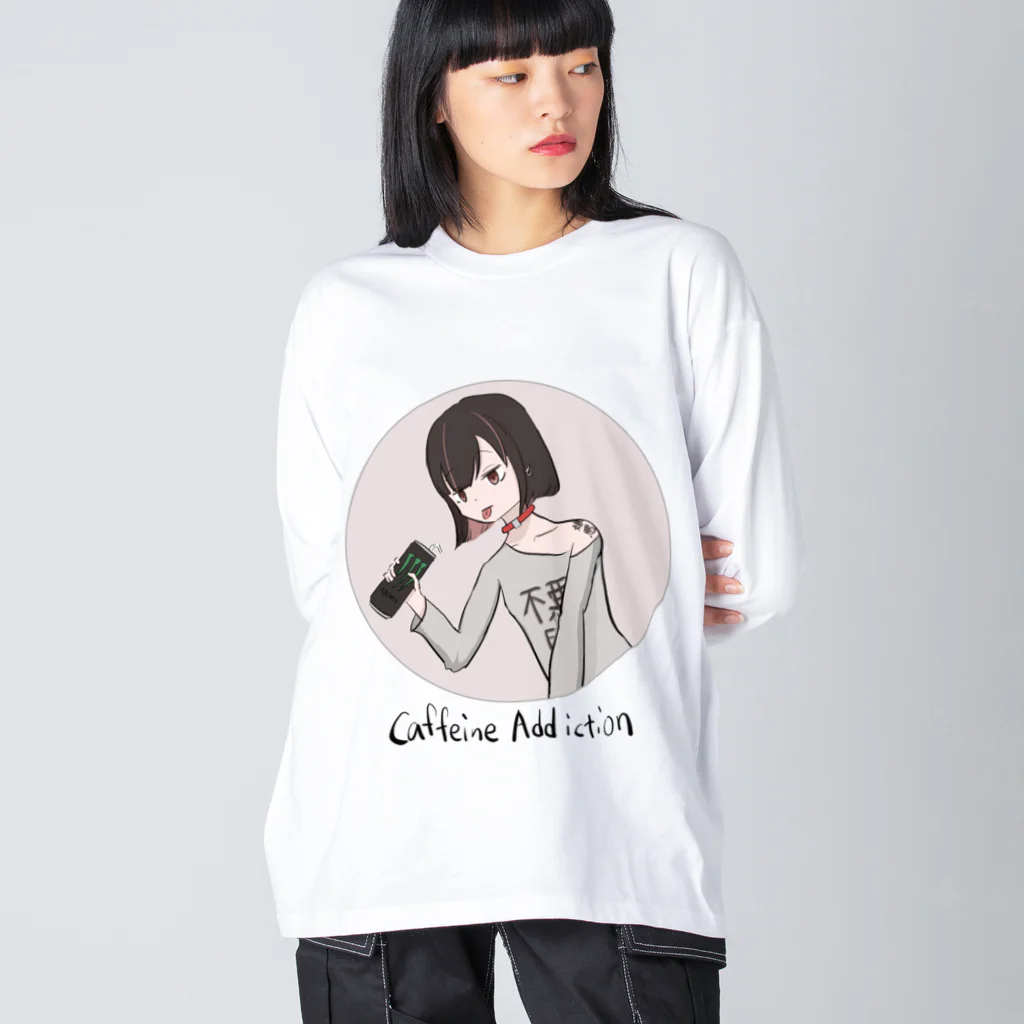 knot6のカフェイン中毒娘 ビッグシルエットロングスリーブTシャツ