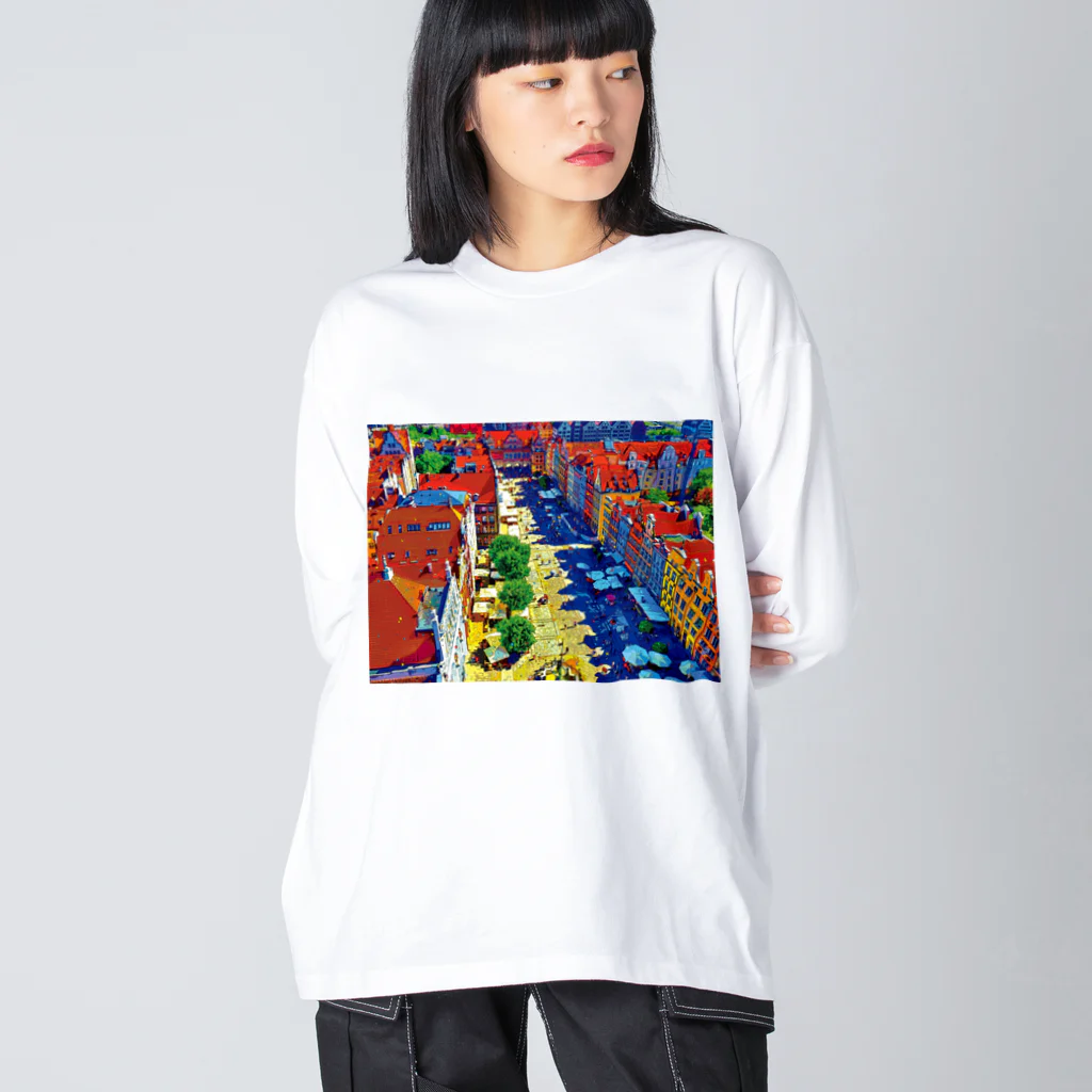 GALLERY misutawoのポーランド グダンスクのドゥーギ広場 Big Long Sleeve T-Shirt