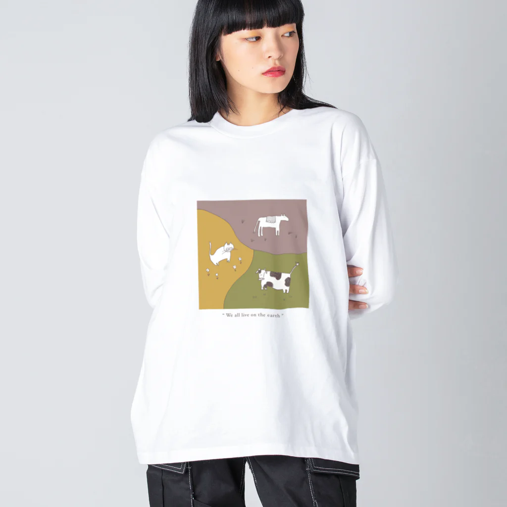 Yuka KikuchiのAnimals  Big Long Sleeve T-Shirt