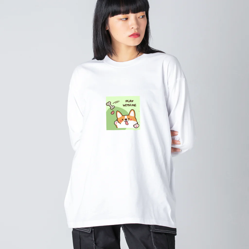 ロイ@イラストレーターHEXANFT販売美麗イラスト描きますのPLAY WITH ME Big Long Sleeve T-Shirt