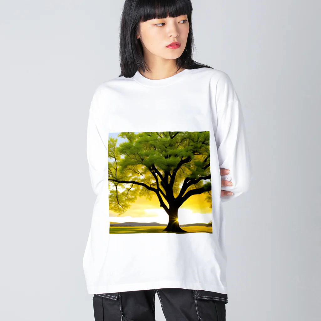 knurinの癒しウッド Big Long Sleeve T-Shirt