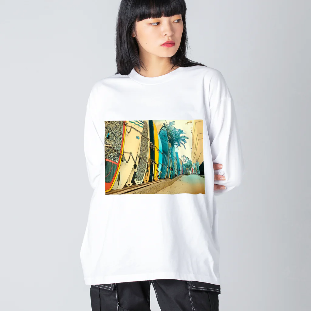 Tomomojiのハワイの裏通 Big Long Sleeve T-Shirt