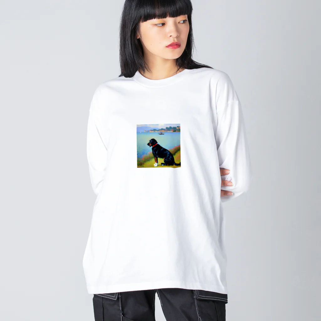 saroraのモネの犬 Big Long Sleeve T-Shirt