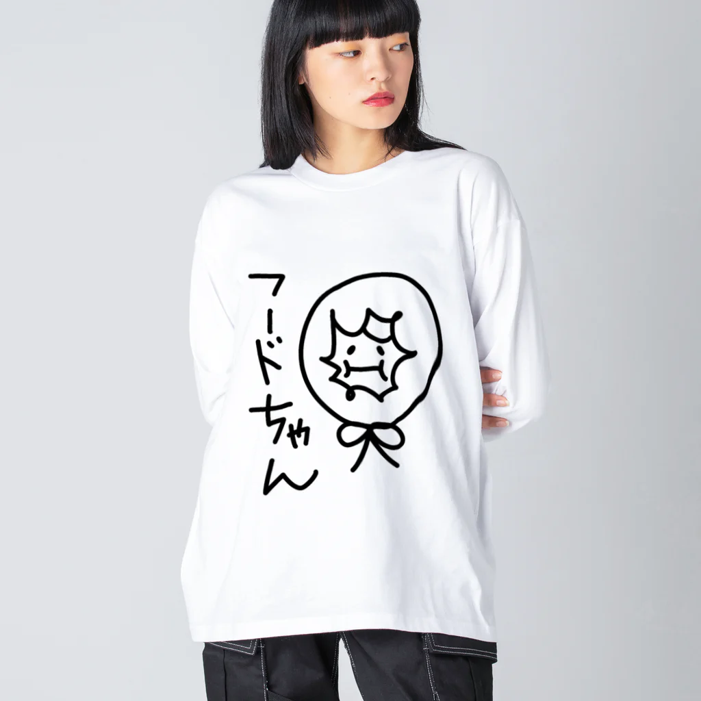 picapikaのフードちゃん ビッグシルエットロングスリーブTシャツ