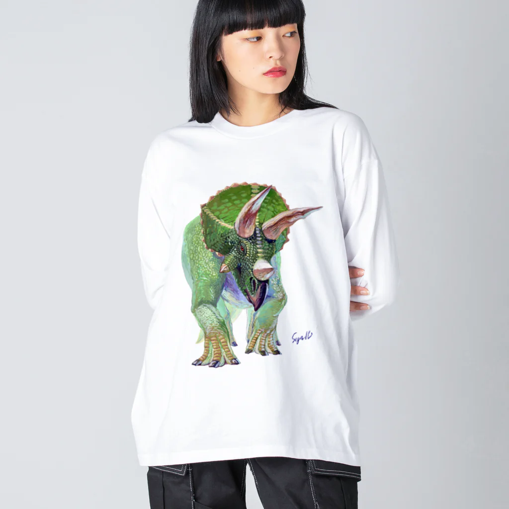 segasworksのTriceratops ビッグシルエットロングスリーブTシャツ